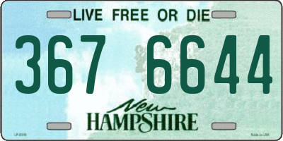 NH license plate 3676644