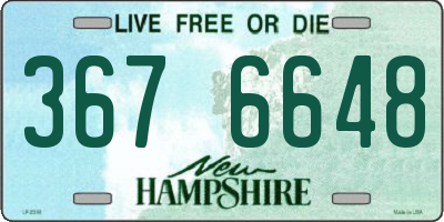 NH license plate 3676648
