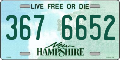 NH license plate 3676652