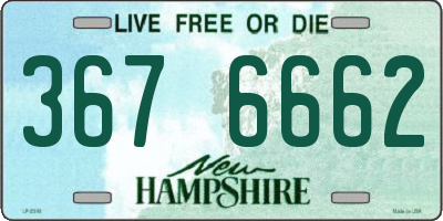 NH license plate 3676662