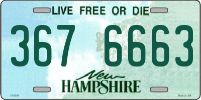NH license plate 3676663