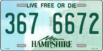 NH license plate 3676672