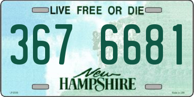 NH license plate 3676681