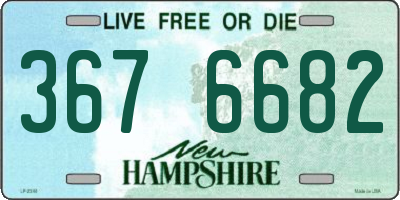 NH license plate 3676682