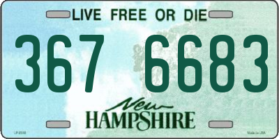 NH license plate 3676683