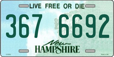 NH license plate 3676692