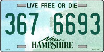 NH license plate 3676693
