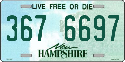 NH license plate 3676697