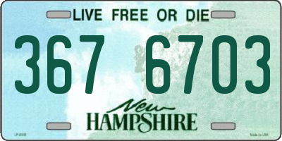 NH license plate 3676703