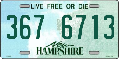 NH license plate 3676713