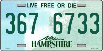 NH license plate 3676733