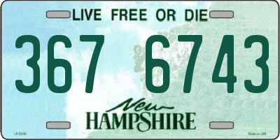 NH license plate 3676743