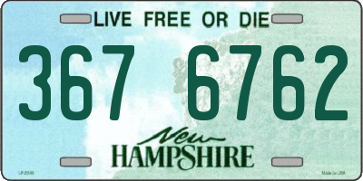 NH license plate 3676762