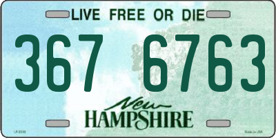 NH license plate 3676763