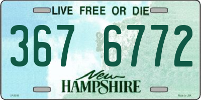 NH license plate 3676772