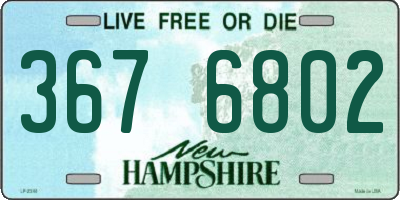 NH license plate 3676802