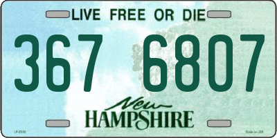 NH license plate 3676807