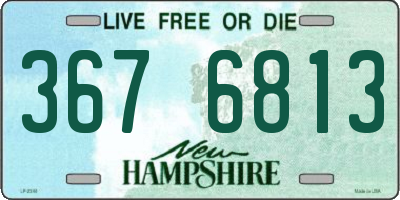 NH license plate 3676813