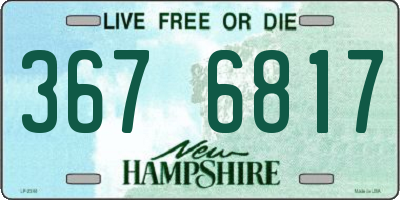 NH license plate 3676817