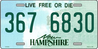 NH license plate 3676830