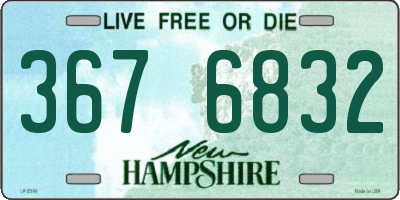NH license plate 3676832