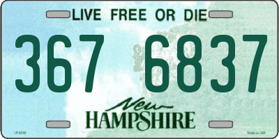 NH license plate 3676837