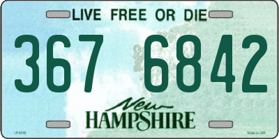 NH license plate 3676842
