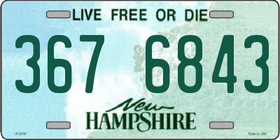 NH license plate 3676843