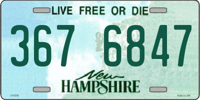 NH license plate 3676847