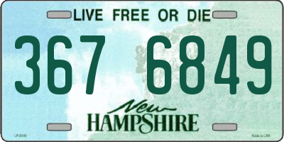 NH license plate 3676849