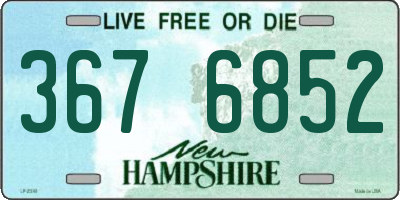 NH license plate 3676852
