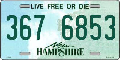 NH license plate 3676853