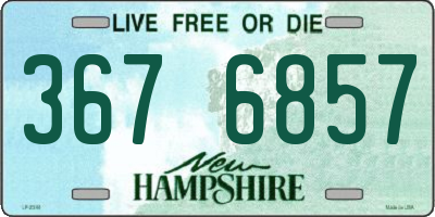 NH license plate 3676857
