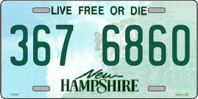 NH license plate 3676860