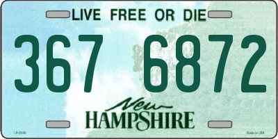 NH license plate 3676872