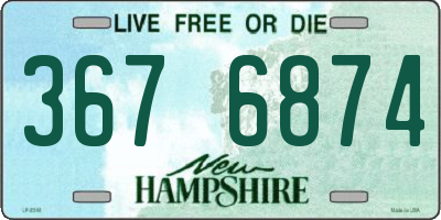 NH license plate 3676874