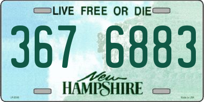 NH license plate 3676883