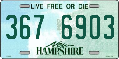 NH license plate 3676903