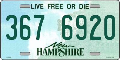 NH license plate 3676920