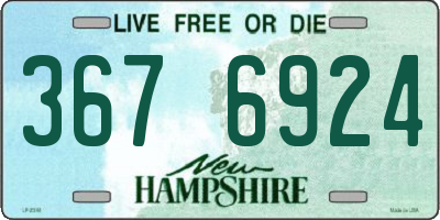 NH license plate 3676924