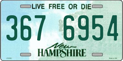 NH license plate 3676954