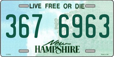 NH license plate 3676963