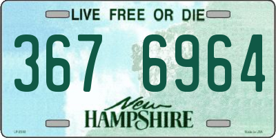 NH license plate 3676964