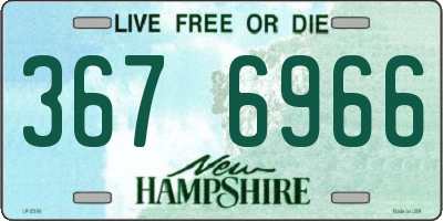 NH license plate 3676966
