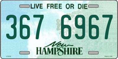 NH license plate 3676967