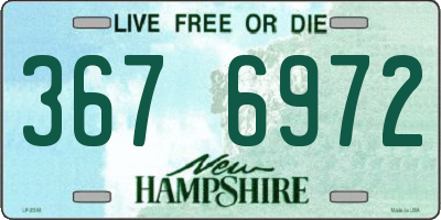 NH license plate 3676972