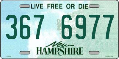 NH license plate 3676977