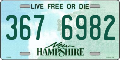 NH license plate 3676982