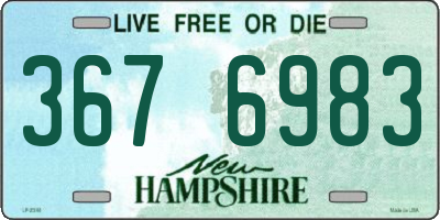 NH license plate 3676983