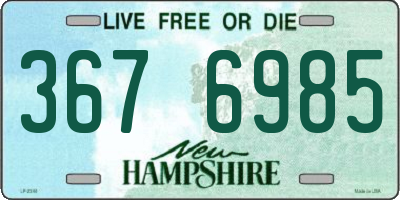 NH license plate 3676985